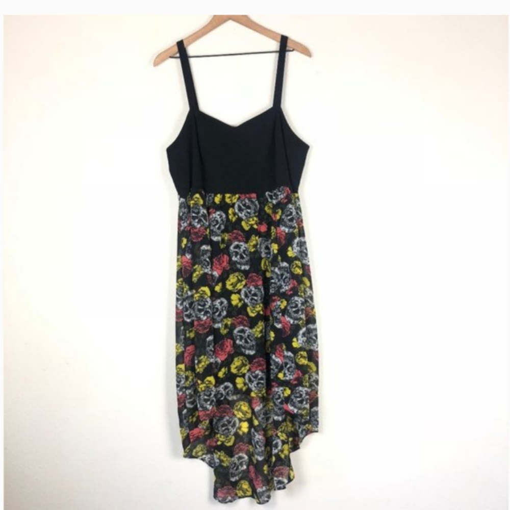 Torrid high low skull dress